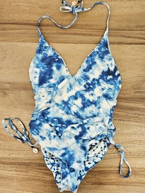 Seafolly Caribbeanink Ink Deep V Neck | Blueindigo
